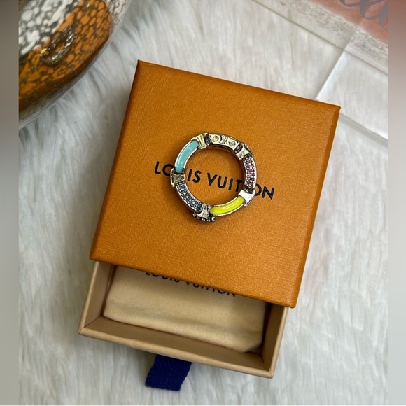 LOUIS VUITTON | Paradise Chain Multicolor Ring Sz Medium - Picture 1 of 9